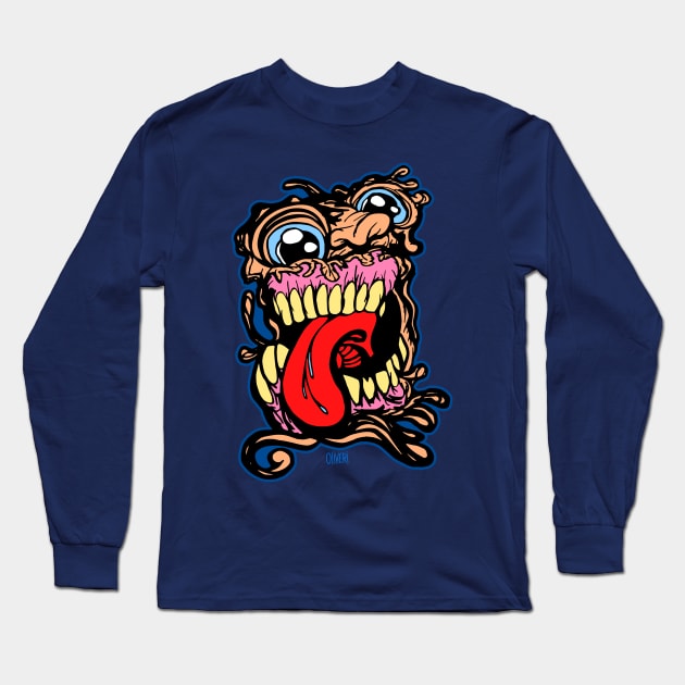 Squooshy Face Long Sleeve T-Shirt by peteoliveriart